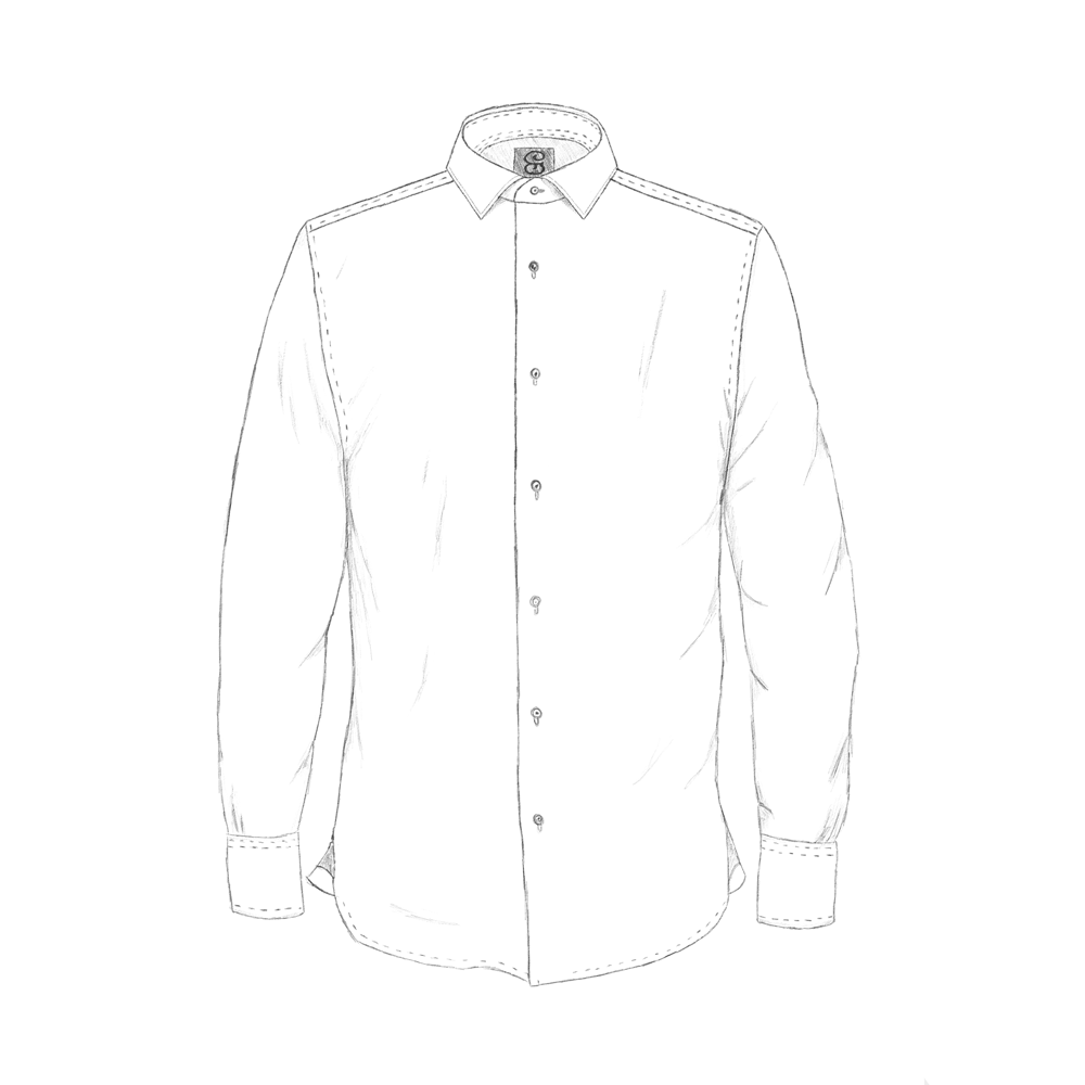 Schets hemd op maat