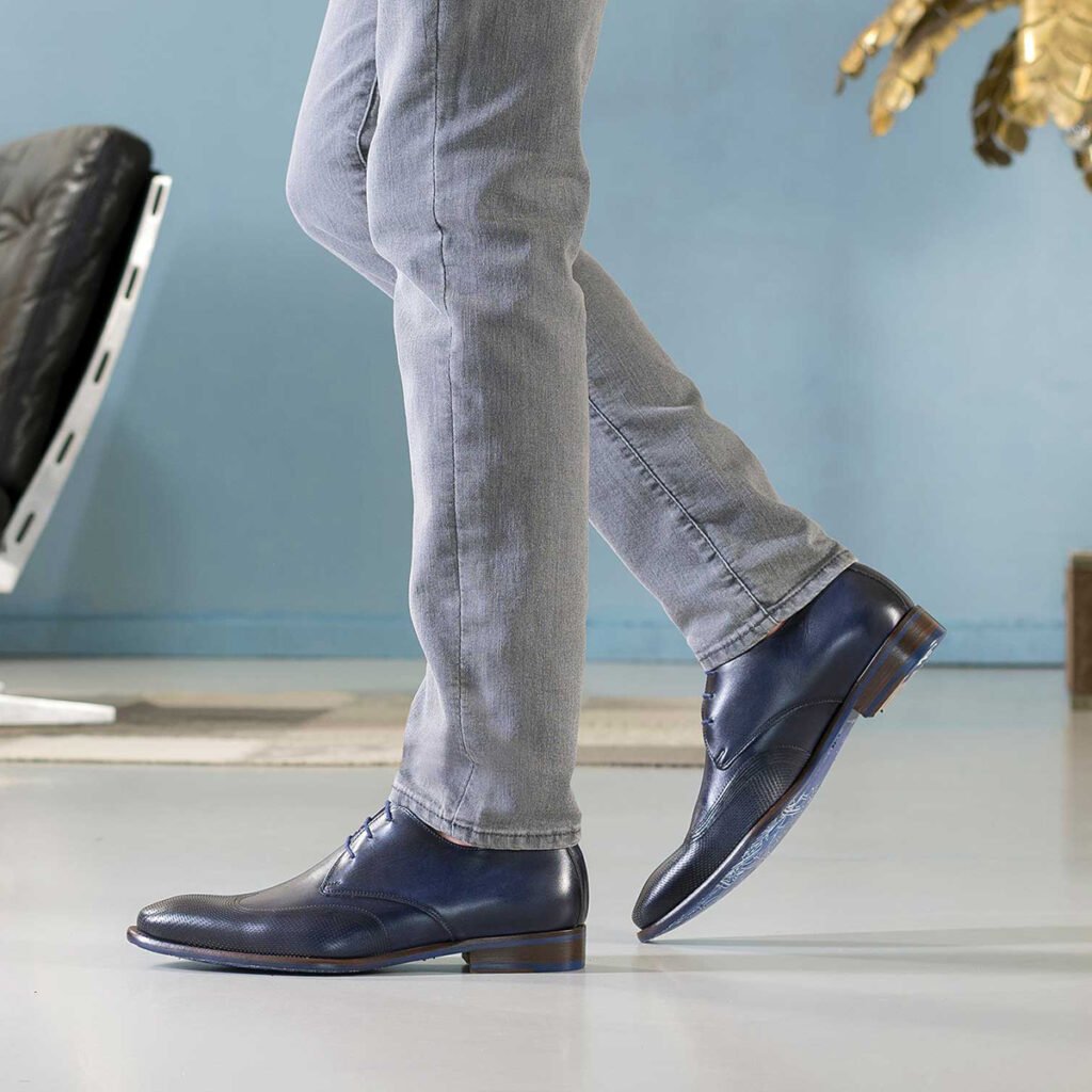 Schoenen Van Vanbommel In Het Blauw In Model Leest G1/2 Standaard