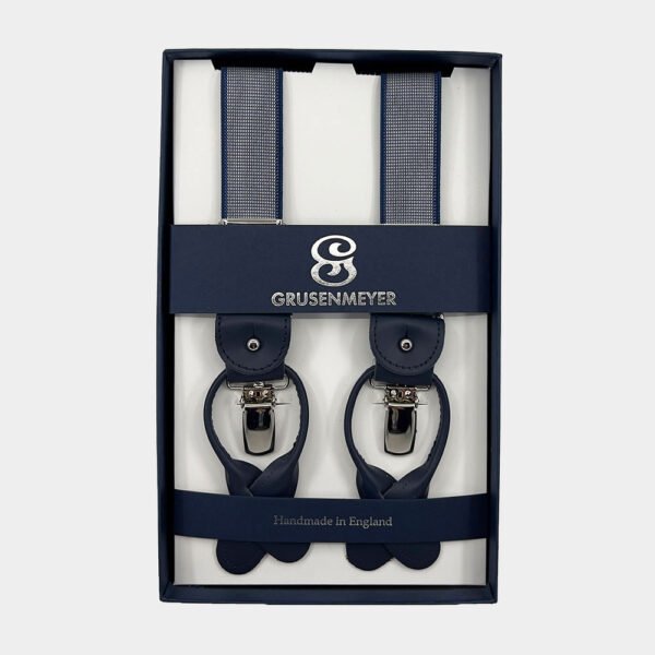 Bretellen Van Grusenmeyer In Het Navy In Model Fitting Finish Silver