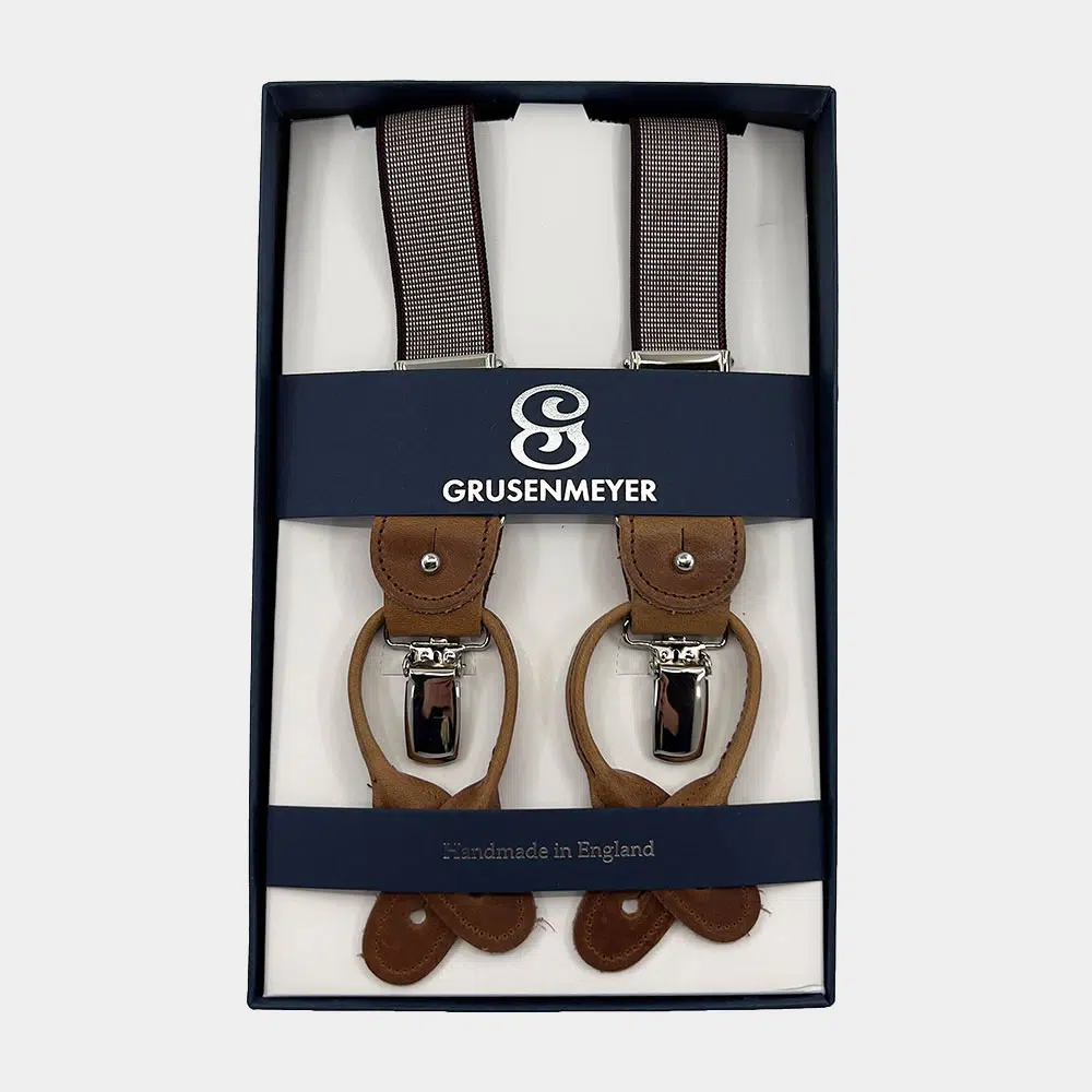 Bretellen Van Grusenmeyer In Het Bruin In Model Fitting Finish Silver