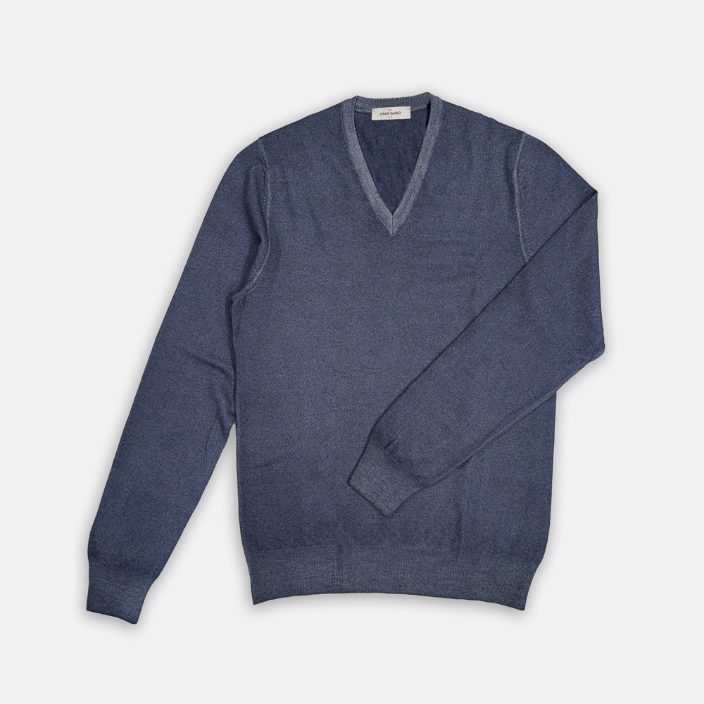 V-necks Van Gran Sasso In Het Blauw In Model V-hals