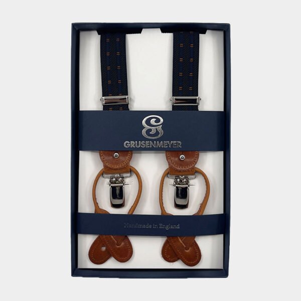 Bretellen Van Grusenmeyer In Het Navy In Model Fitting Finish Silver