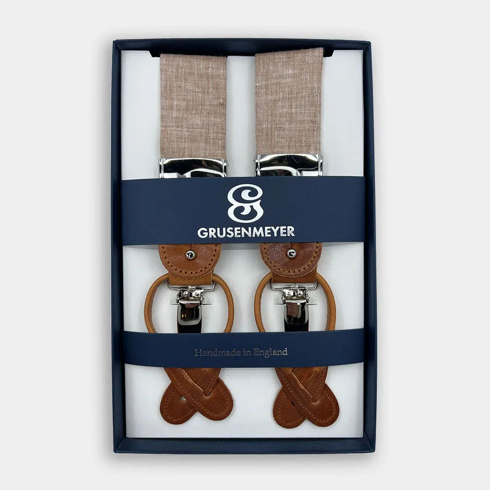 Bretellen Van Grusenmeyer In Het Beige In Model Bretellen - Linnen