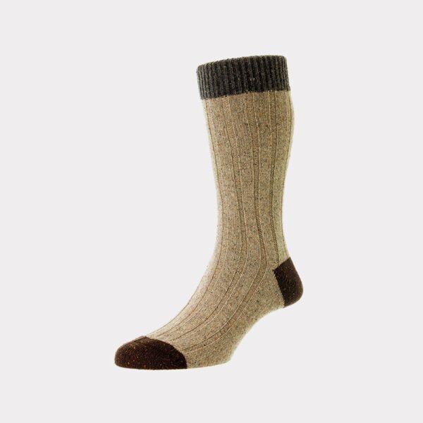 Kousen Van Pantherella In Het Beige In Model Merino Wool
