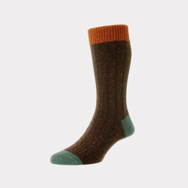 Kousen Van Pantherella In Het Bruin In Model Merino Wool