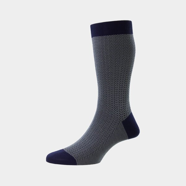 Kousen Van Pantherella In Het Blauw In Model Fil D'ecosse/cotton Lisle