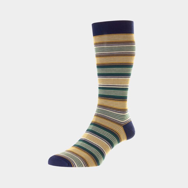 Kousen Van Pantherella In Het Groen In Model Fil D'ecosse/cotton Lisle