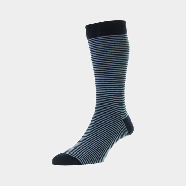 Kousen Van Pantherella In Het Blauw In Model Egyptian Cotton