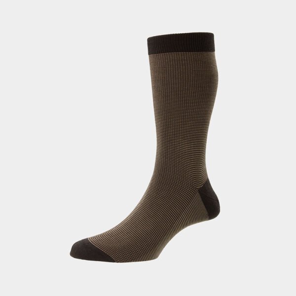Kousen Van Pantherella In Het Bruin In Model Fil D'ecosse/cotton Lisle