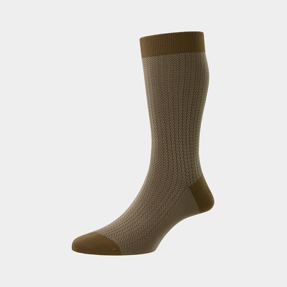 Kousen Van Pantherella In Het Groen In Model Fil D'ecosse/cotton Lisle