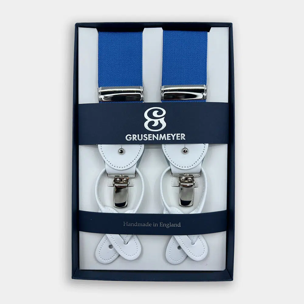 Bretellen Van Grusenmeyer In Het Blauw In Model Bretellen - Basic 40mm