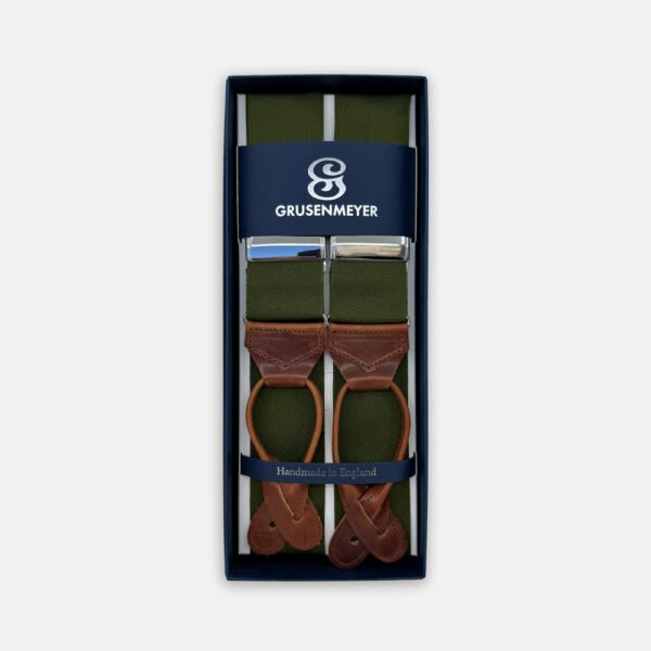 Bretellen Van Grusenmeyer In Het Groen In Model Bretellen - Basic 40mm