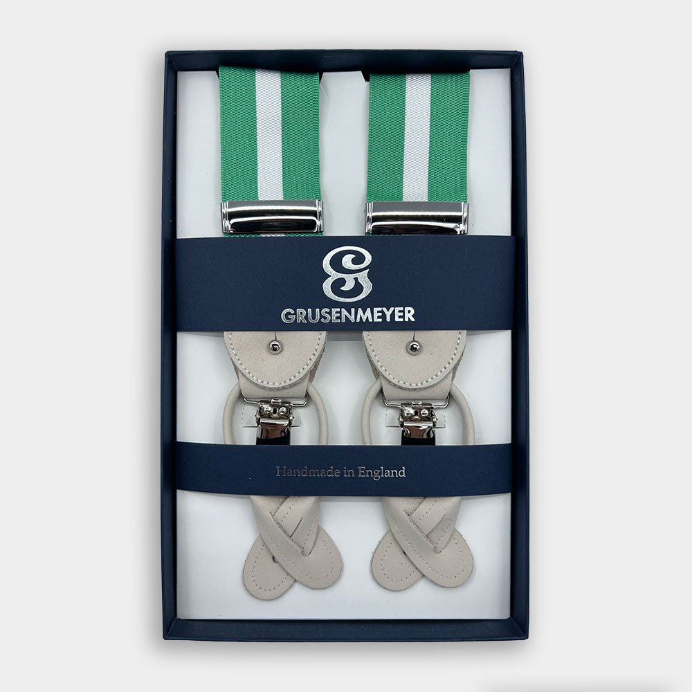 Bretellen Van Grusenmeyer In Het Groen In Model Bretellen - Basic 40mm