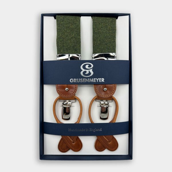 Bretellen Van Grusenmeyer In Het Groen In Model Bretellen - Flannel Wool