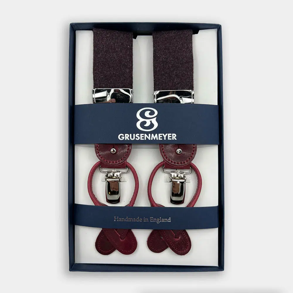 Bretellen Van Grusenmeyer In Het Rood In Model Bretellen - Flannel Wool