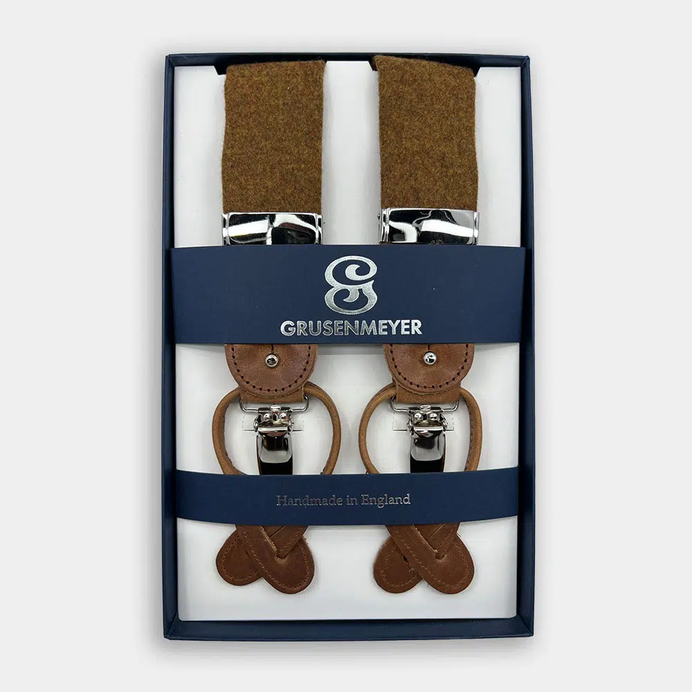 Bretellen Van Grusenmeyer In Het Roest In Model Bretellen - Flannel Wool