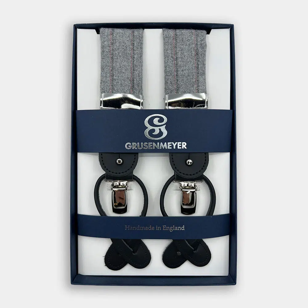 Bretellen Van Grusenmeyer In Het Grijs In Model Bretellen - Flannel Wool