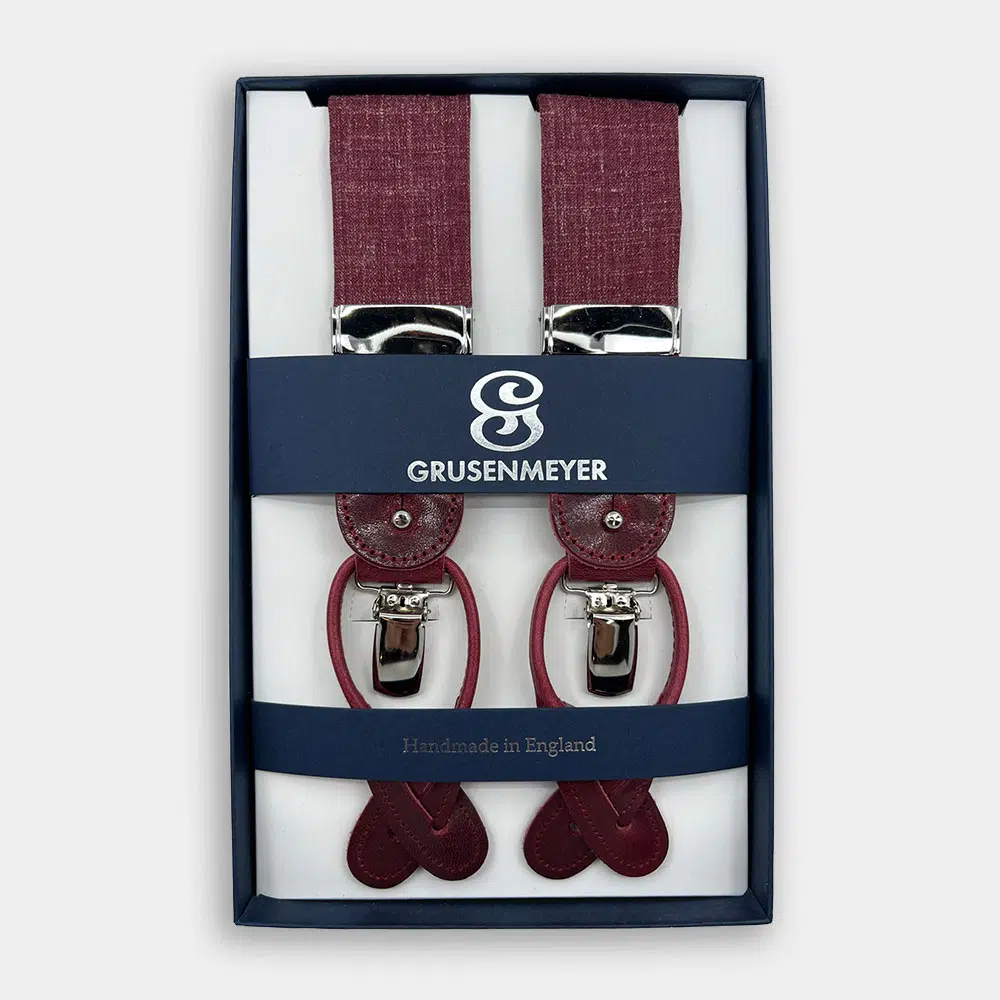 Bretellen Van Grusenmeyer In Het Rood In Model Bretellen - Linnen