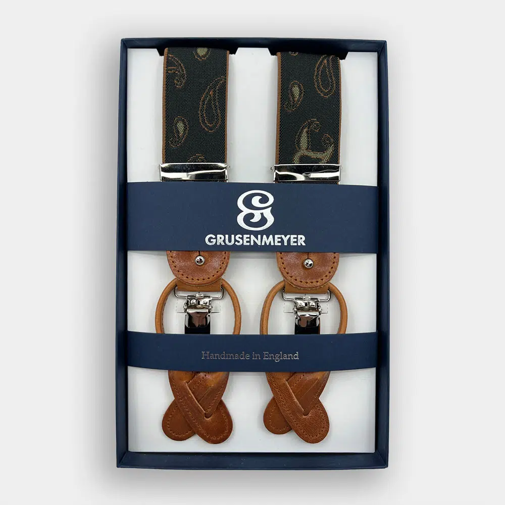 Bretellen Van Grusenmeyer In Het Groen In Model Bretellen