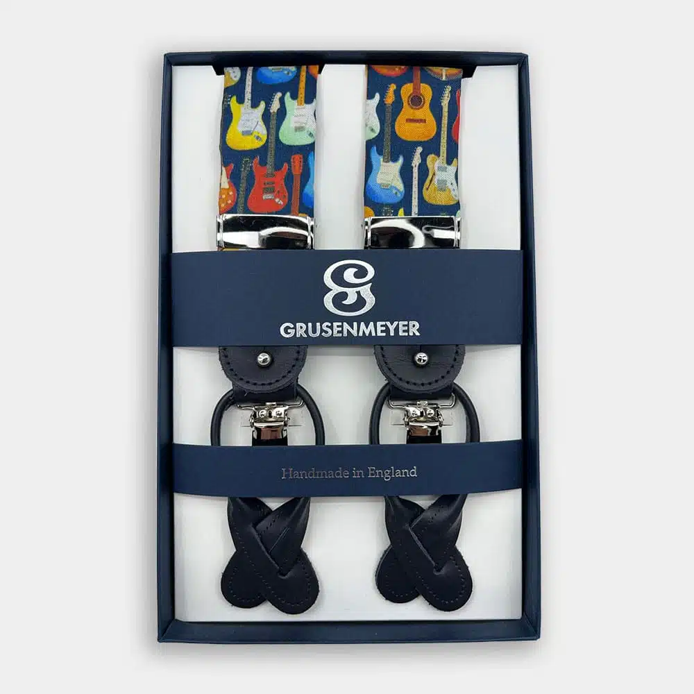 Bretellen Van Grusenmeyer In Het Blauw In Model Bretellen - Gitars