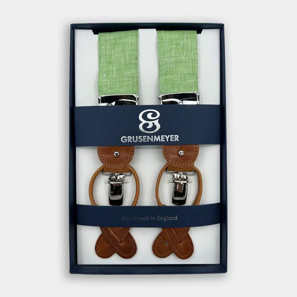 Bretellen Van Grusenmeyer In Het Groen In Model Bretellen - Linnen
