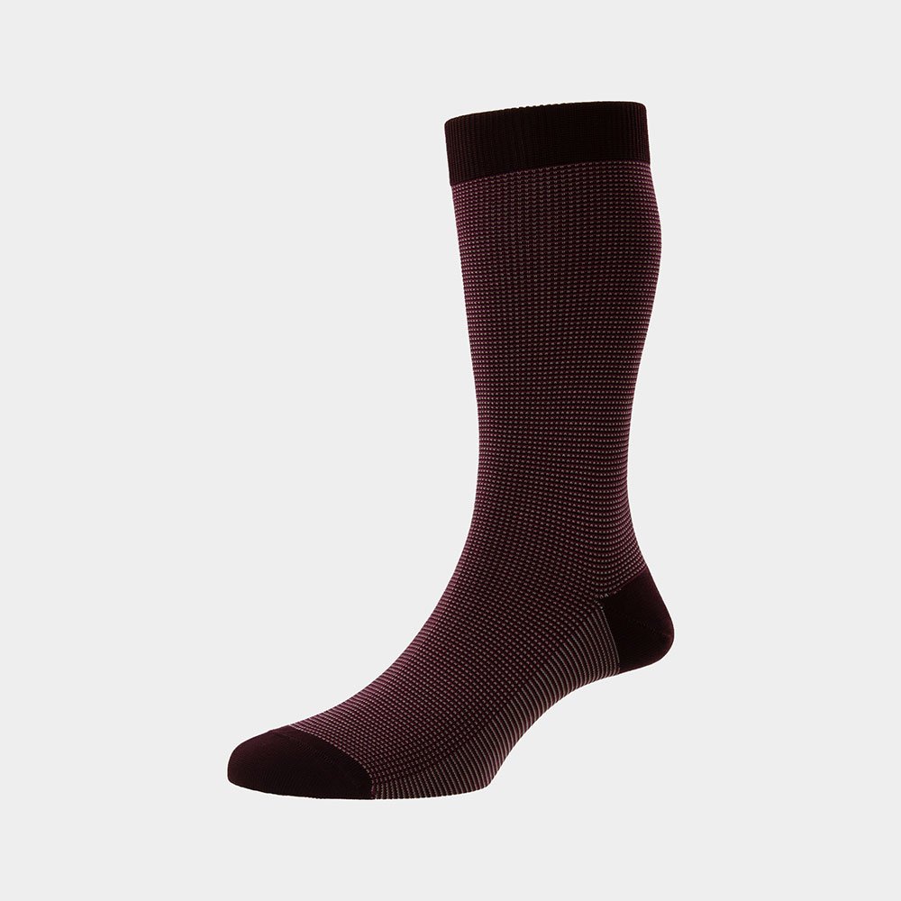 Kousen Van Pantherella In Het Bordeaux In Model Fil D'ecosse/cotton Lisle