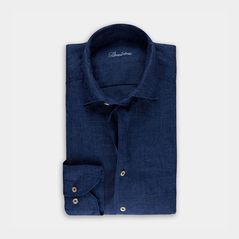 Hemden Van Stenströms In Het Blauw In Model Linnen