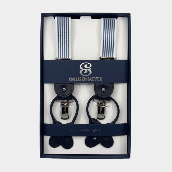 Bretellen Van Grusenmeyer In Het Navy In Model Fitting Finish Silver