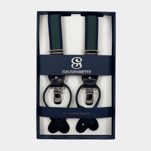 Bretellen Van Grusenmeyer In Het Navy In Model Fitting Finish Silver