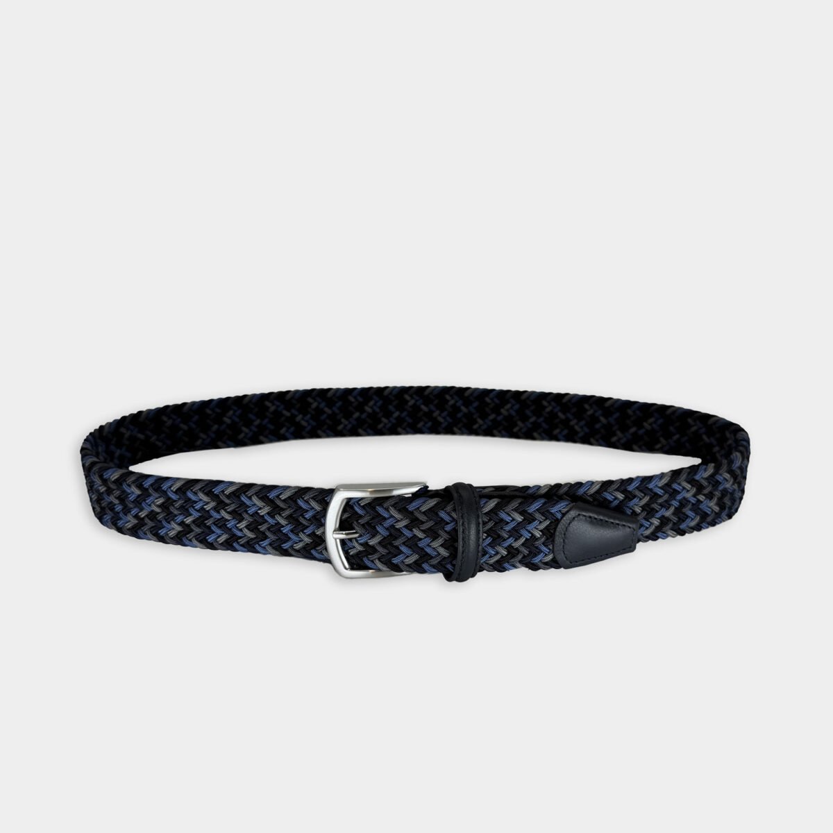 Riem Van Anderson's In Het Blauw In Model Multicolor Stretch Riem Donkerblauw