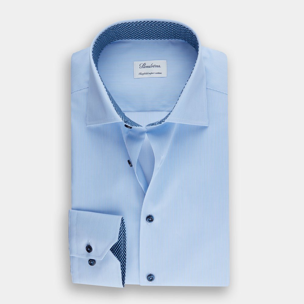 Hemden Van Stenströms In Het Lichtblauw In Model Slim Fit