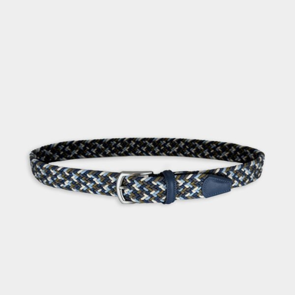 Riem Van Anderson's In Het Blauw In Model Multicolor Stretch Riem Lichtblauw