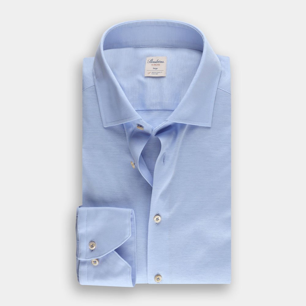 Hemden Van Stenströms In Het Lichtblauw In Model Stretch