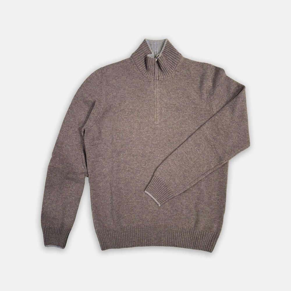 Half-zip Van Gran Sasso In Het Beige In Model