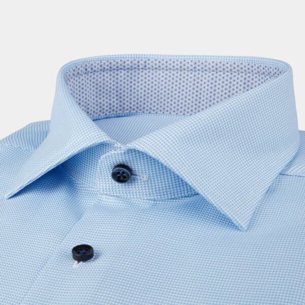 Hemden Van Stenströms In Het Lichtblauw In Model Slim/75, Rm Cuff, Contrast