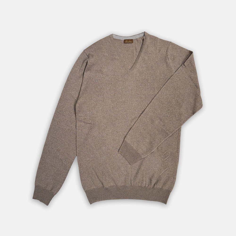 V-necks Van Stenströms In Het Bruin In Model V-hals Merino