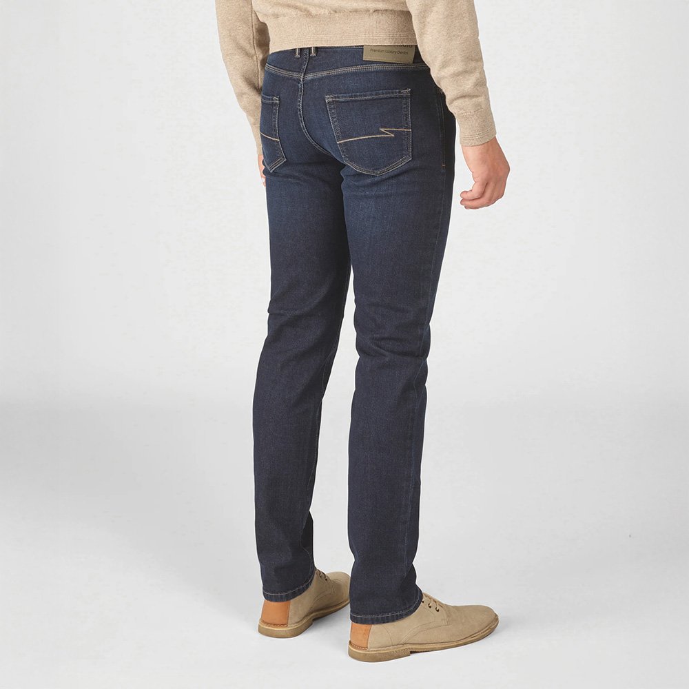 Jeans Van Zilton In Het Blauw In Model Donkerblauwe Jeans Met Regular Fit En Moderne, Stijlvolle Uitstraling.