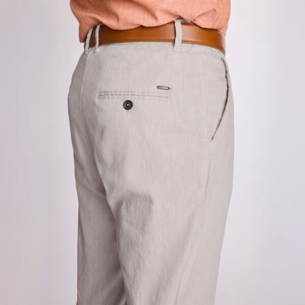 Chino Van Zilton In Het Grijs In Model Linnen Broek