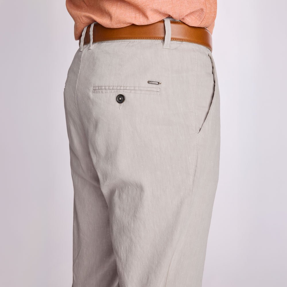 Chino Van Zilton In Het Grijs In Model Linnen Broek