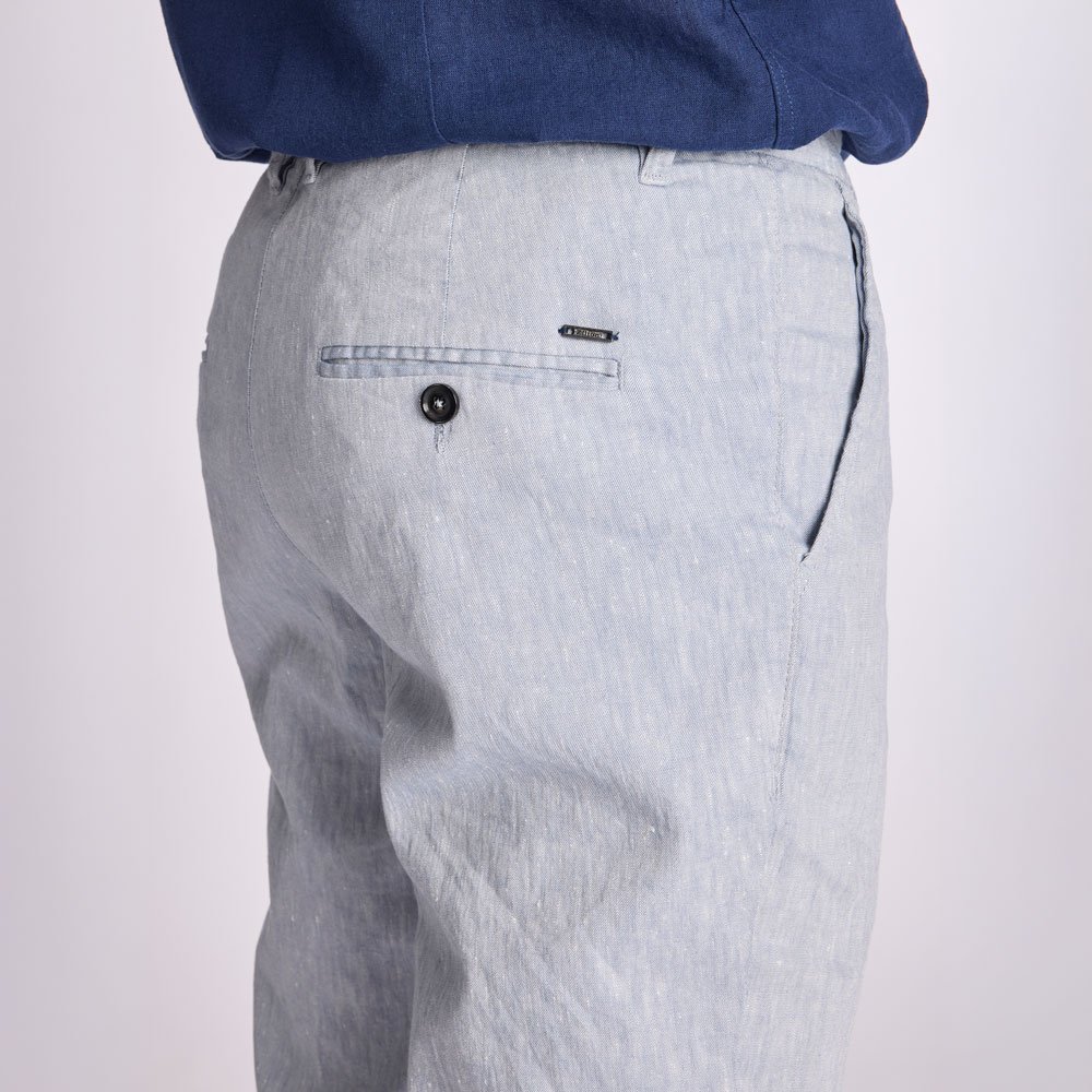 Chino Van Zilton In Het Blauw In Model Linnen Broek