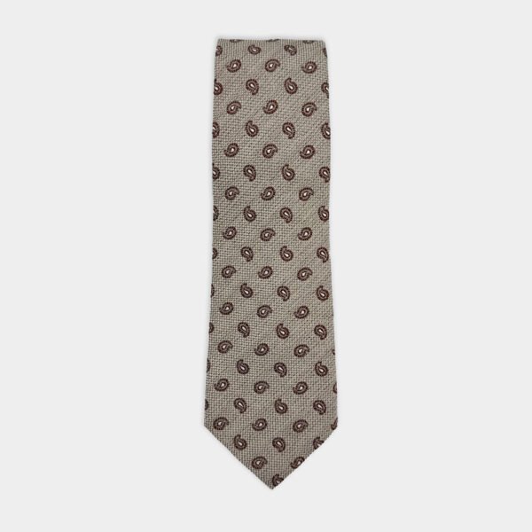 Dassen Van Gierremilano In Het Beige In Model Gedessineerde Das Met Paisleymotief